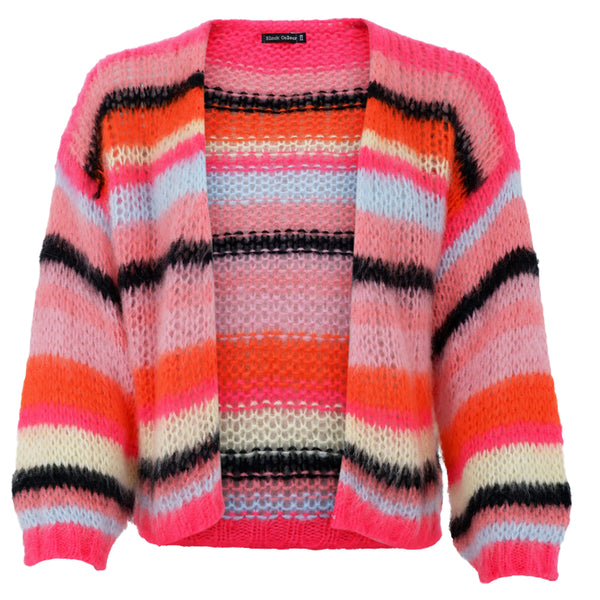 Adeline Striped Cardigan - Pink