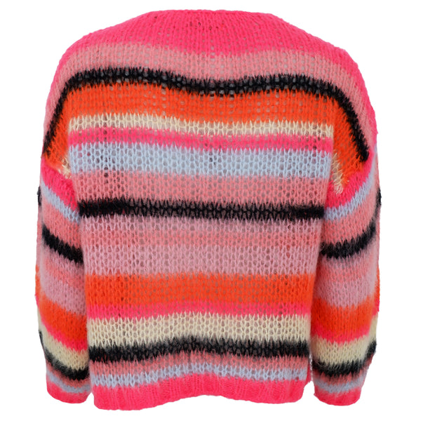 Adeline Striped Cardigan - Pink