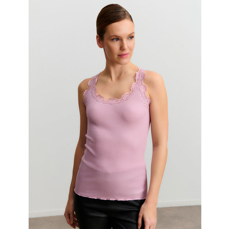 Babette Lace Vest - Dawn Pink