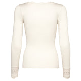Wide Lace Cuff Top - Ivory
