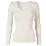 Wide Lace Cuff Top - Ivory