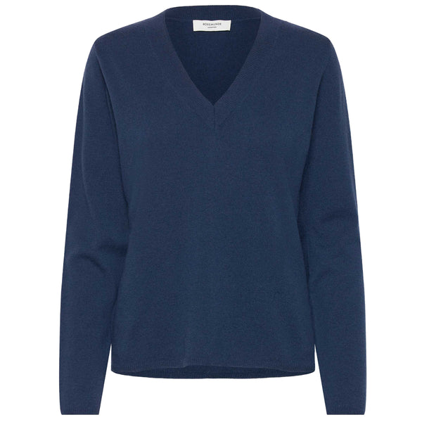 Laica V-Neck Cashmere Jumper - Insignia Blue