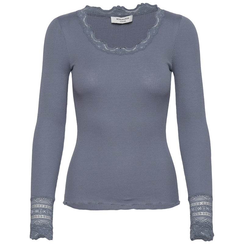 Wide Lace Cuff Top - Infinity Blue