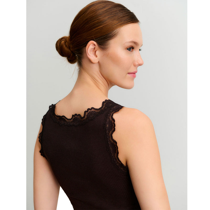 Babette Lace Vest - Ganache