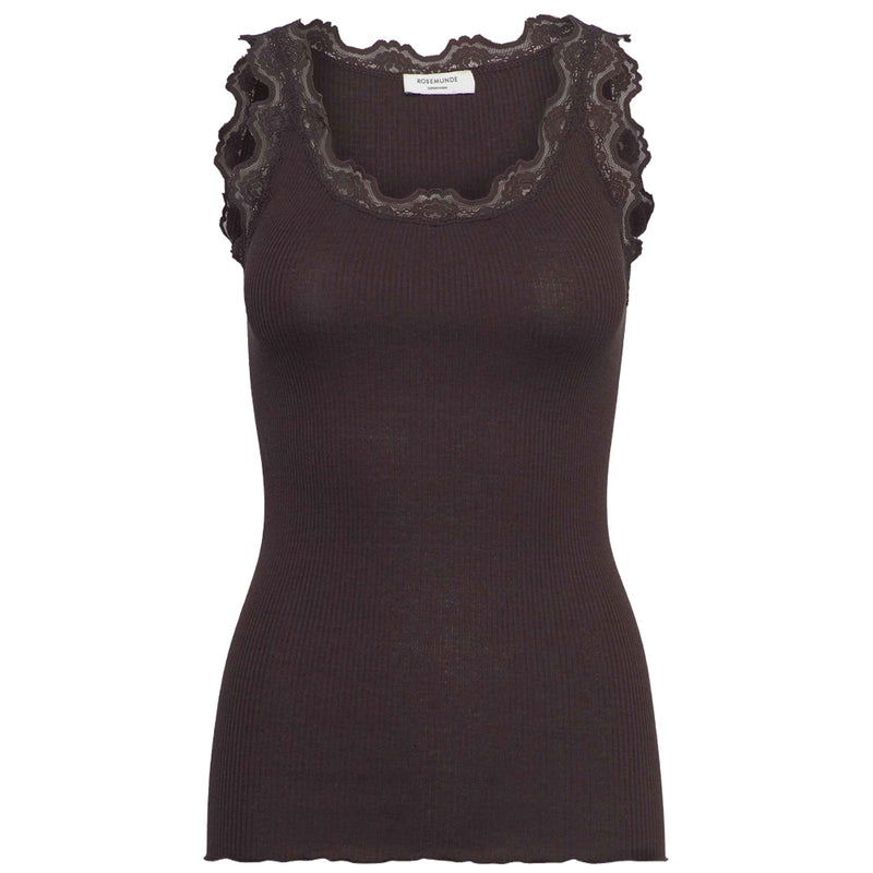 Babette Lace Vest - Ganache