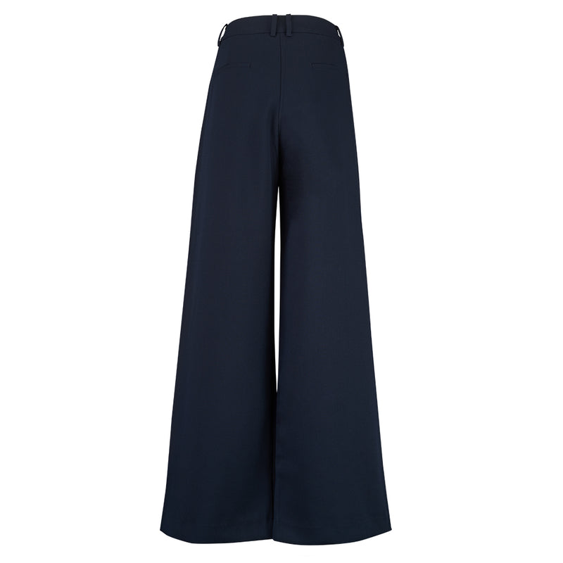 Japon  Wide Leg Trousers - Blue Night