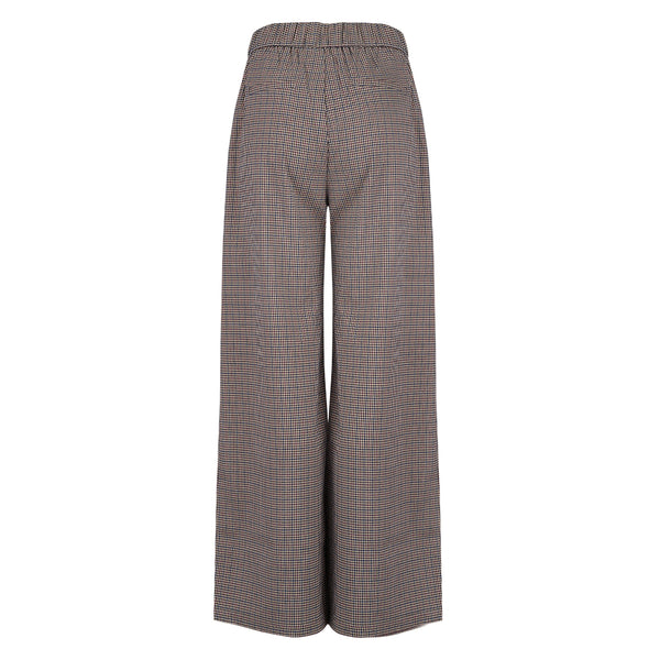 John Wide Leg Trousers - Checked