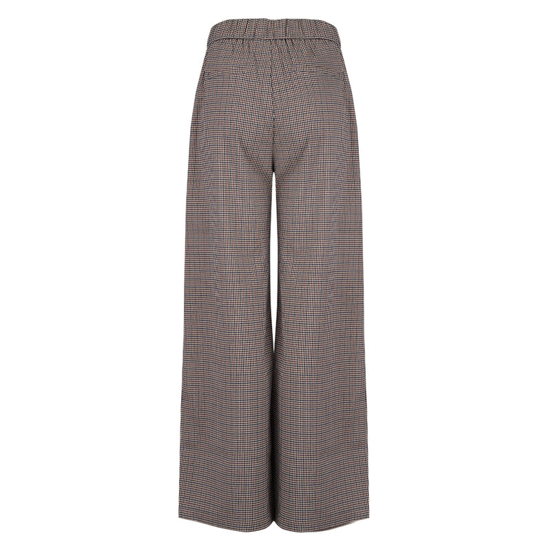 John Wide Leg Trousers - Checked