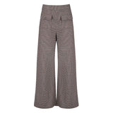 John Wide Leg Trousers - Checked