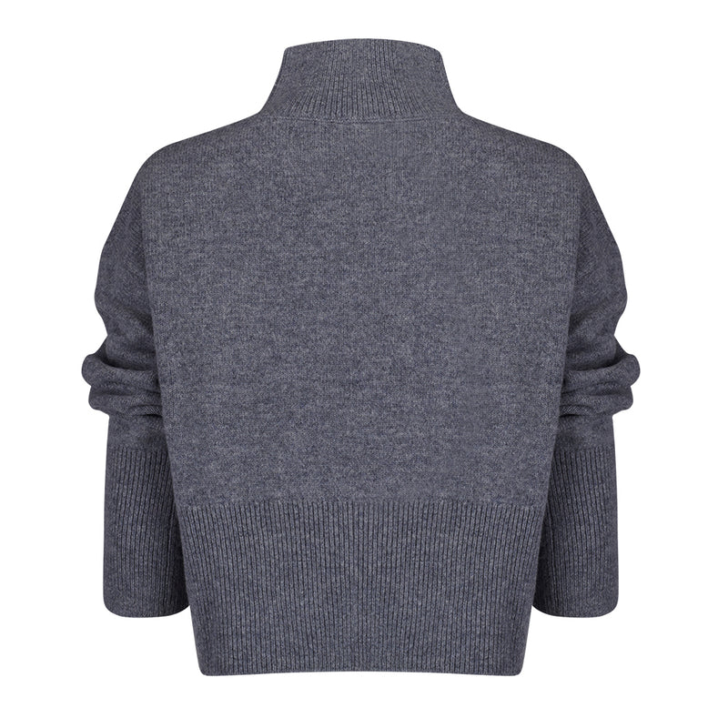 Pinto Cropped Jumper - Grey