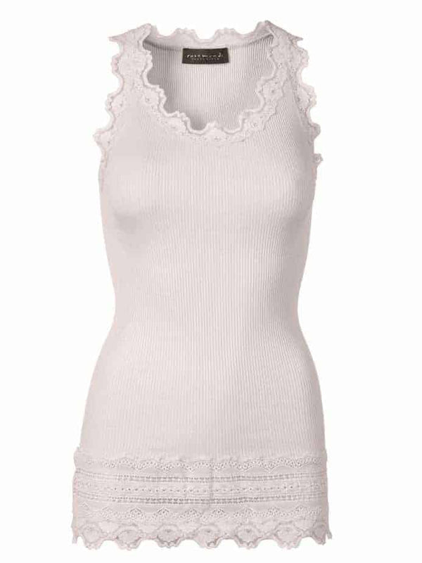Rosemunde wide lace tank soft rose