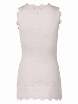 Benita Wide Lace Vest - Soft Rose