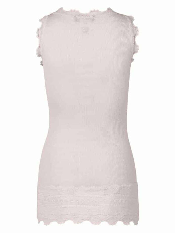 Benita Wide Lace Vest - Soft Rose