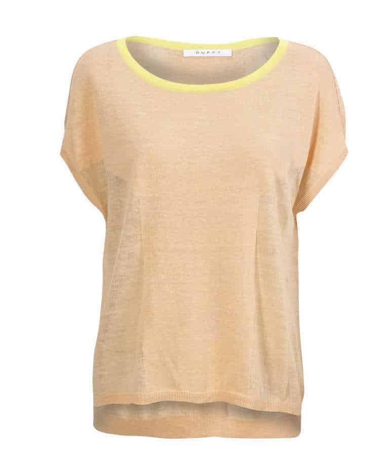 S/Sleeve Sheer Linen Tee