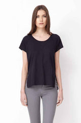 Brenda Top in Carbon Black