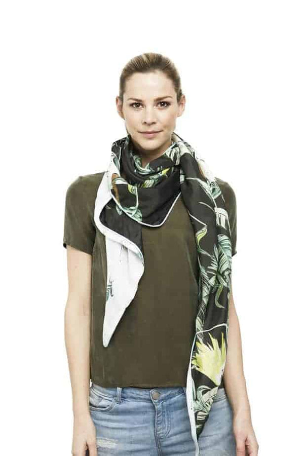 Pom Amsterdam Double Tropical Parrot Scarf