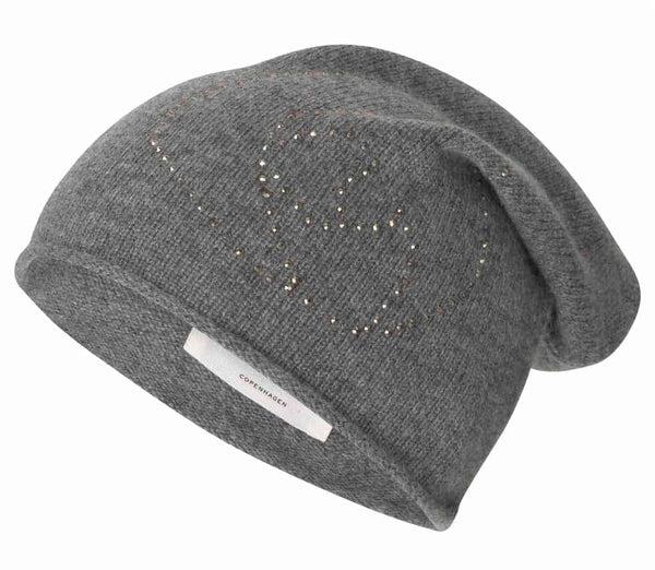grey cashmere beanie hat