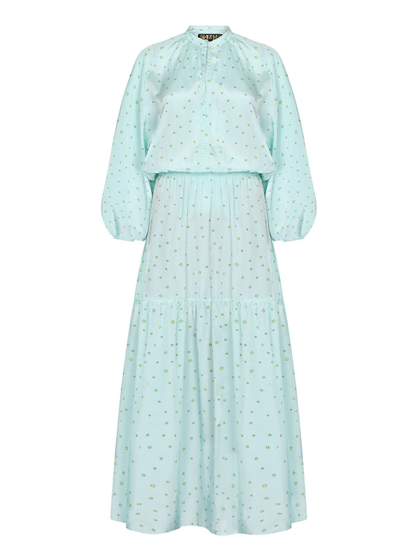 Leo Maxi Dress - Mint Stars