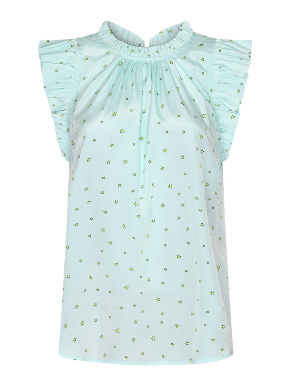 Victoria Sun Blouse - Mint Stars