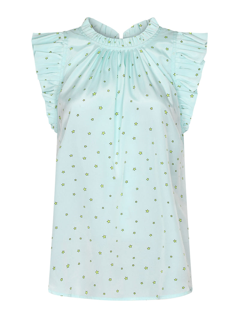 Victoria Sun Blouse - Mint Stars