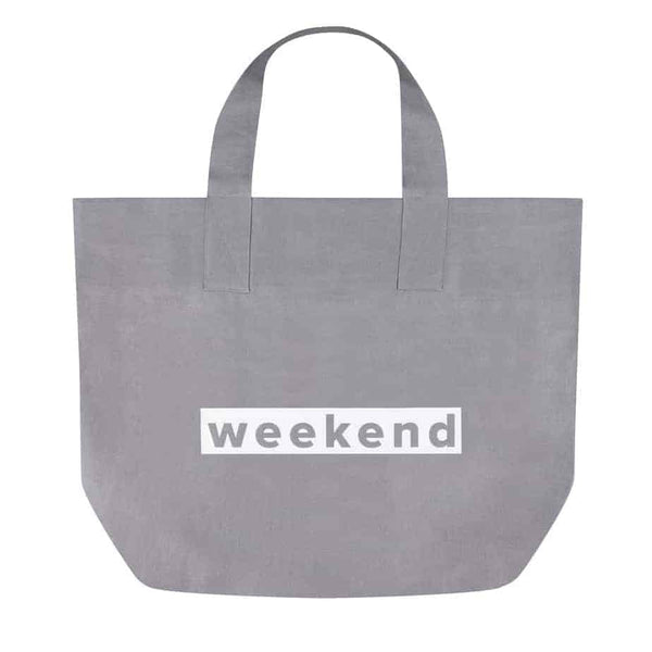 grey weekend bag