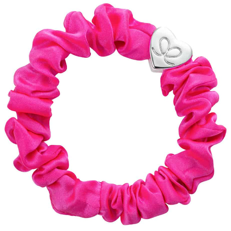 ByEloise Silk Scrunchie Neon Pink