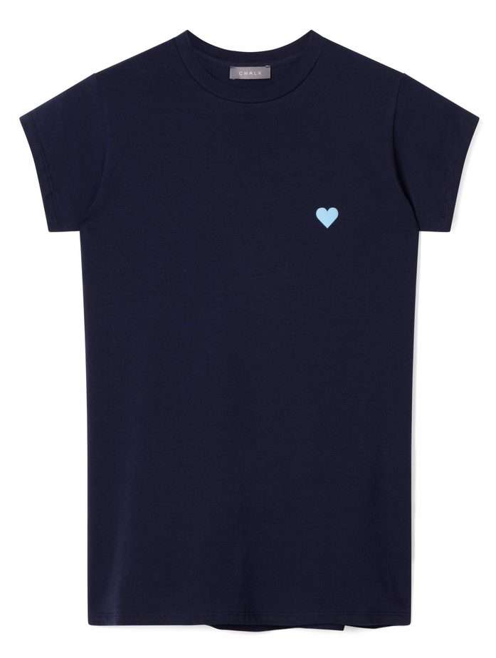 Chalk Louise T-Shirt Navy Heart