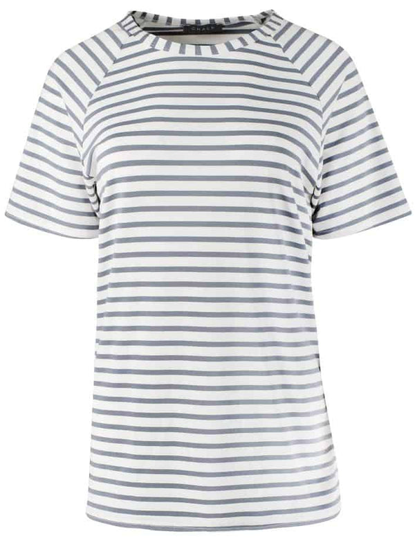 Chalk UK Darcey T-shirt Charcoal Stripe