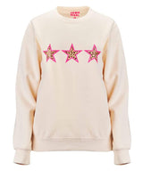 Neon Marl Cream Sweatshirt Leopard Stars
